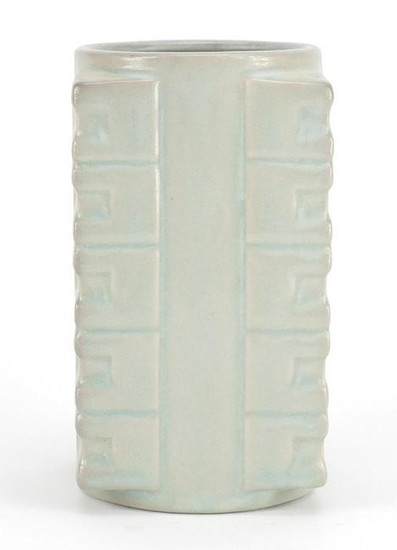 Chinese celadon glazed Cong vase, 16cm high