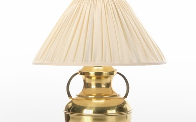 Chinoiserie Brass Handled Table Lamp