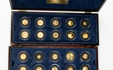 Collection 'De Officiële Gouden Euro Collectie' in 2 deluxe wooden...