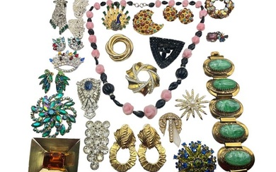 Collection Designer Costume & Some Sterling Silver Brooches & Jewelry BOUCHER, NAPIER, EMMONS