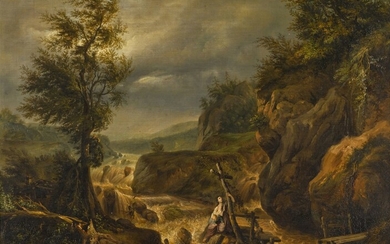 Continental School, circa 1800 | The Deluge, a mother and child with a cross