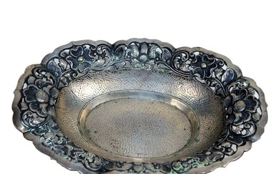 Continental Silver Oval Bowl