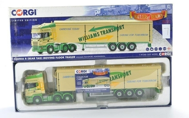 Corgi Model Truck Issue comprising No. CC13746 Scania R (Rear Tag) moving floor Trailer in the