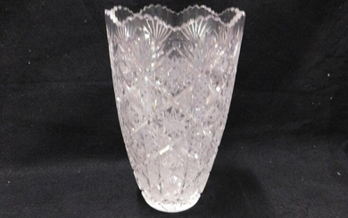 Cut Crystal Tall Vase