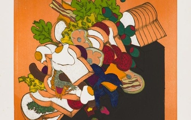 David Gilhooly Food descending the Staircase (Series 8-A), 1983
