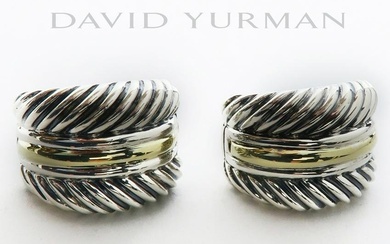 David Yurman Sterling Silver/14 kt Yellow Gold Earring