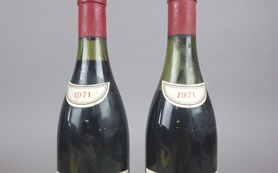 Deux bouteilles de Cornas, Auguste Clape, 1971 un niveau bas