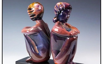 Dino Rosin Original Murano Glass Children Figurative Signed Large Sculpture Art