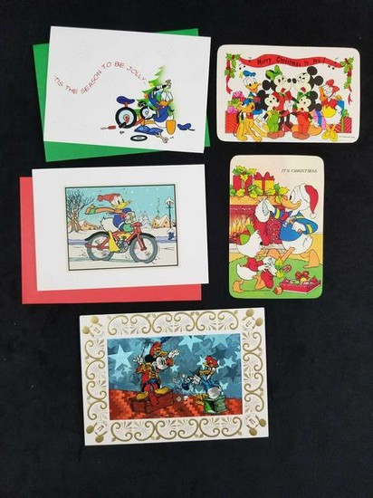 Disney Donald Duck Christmas Birthday And Postcard Lot