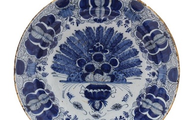 Dutch Delft Blue and White Plate