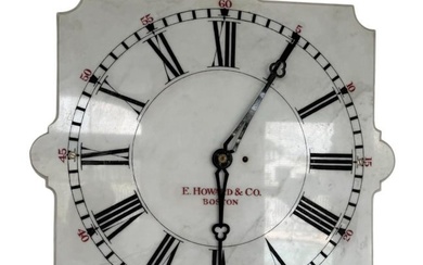 E. Howard Marble Dial Wall Clock, No. 20, C. Late 19th century - A marble dial public building clock