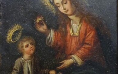 ECOLE FRANCAISE du XVIIe siècle La Vierge...