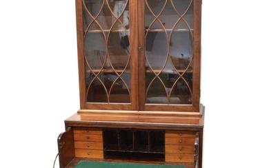 Early 19th Century Mahogany Secretaire Bookcase