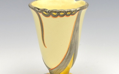 Earthenware vase (Model No.175), with decoration in orange,...