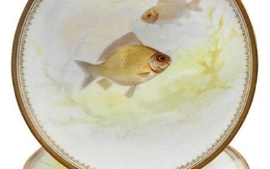 Eleven Royal Doulton Porcelain Fish Plates