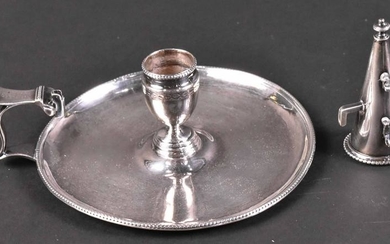 English Georgian Silver Chamber Stick