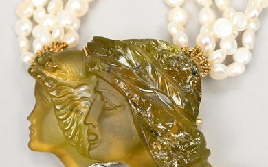 Erwin Pauly 'Romeo & Julia' Turmalin,Gold Necklace