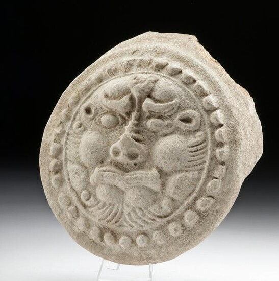 Etruscan Pottery Antefix w/ Gorgon Face