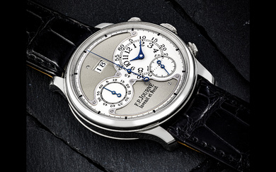 F.P. JOURNE. A VERY RARE PLATINUM AUTOMATIC FLYBACK CHRONOGRAPH WRISTWATCH WITH DATE OCTA CHRONOGRAPHE 38 MM., CIRCA 2007