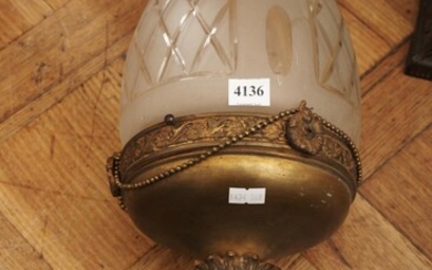 FRENCH 1940S EMPIRE MANNER PENDANT LIGHT, H.40CM, LEONARD JOEL LOCAL DELIVERY SIZE: SMALL