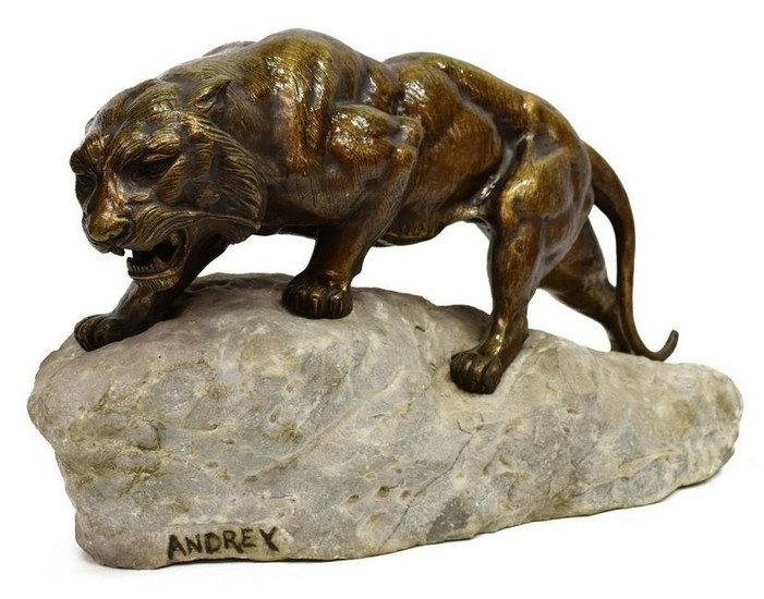 FRENCH JAMES ANDREY ANIMALIERE BRONZE SCULPTURE