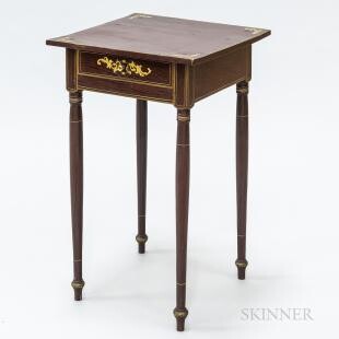 Federal Paint-decorated Pine One-drawer Stand