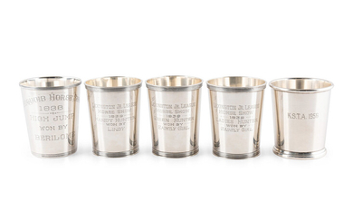 Five American Silver Julep Cups