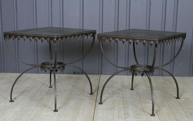 French Gothic Style Wrought Iron Tables