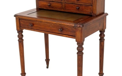 French Stained Ash Writing Desk, late 19th C.