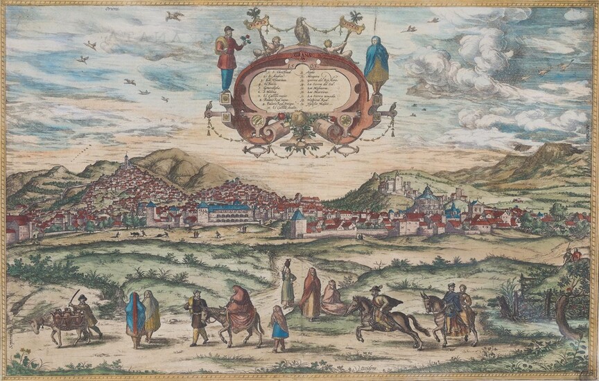 GEORGIUS HOEFNAGEL (1542 / 1600), Vista de Granada