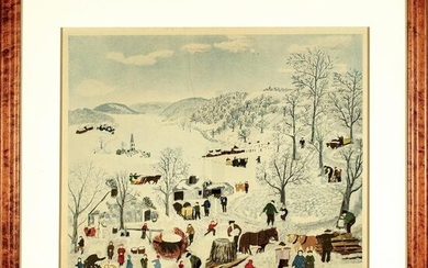 GRANDMA MOSES Signed Limited Edition Lithograph