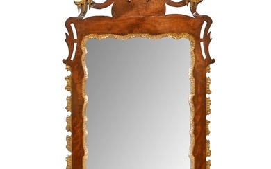 George II 18th century A pier mirror with giltwood appliqué ...