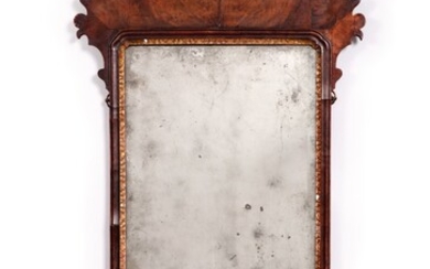 George II Parcel-Gilt and Figured Mahogany Looking Glass, circa 1740