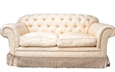 George Smith Silk Damask Upholstered Sofa