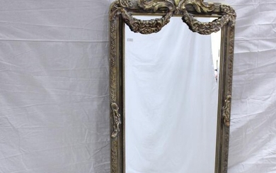 Gold French Louis XV Style Beveled Mirror #1