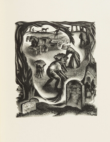 Gray (Thomas) Elegy written in a Country Church-yard, one of 15 presentation copies, signed by the artist, wood-engravings by Agnes Miller Parker, 1938 & others illustrated (c.50)