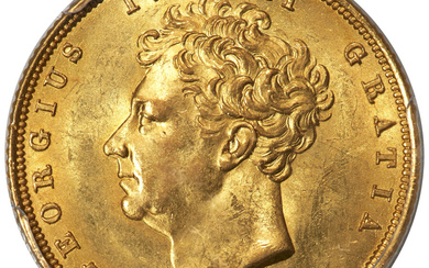 Great Britain: , George IV gold "Bare Head" Sovereign 1825 MS63 PCGS,...