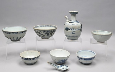 Group of Chinese Blue and White Porcelain Wares