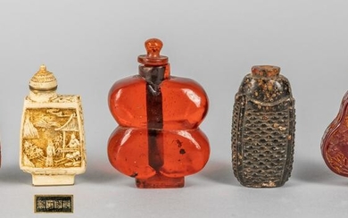 Group of Chinese Carved Snuff Bottles