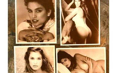 Group of Early 1990's Sepia Photo Images, Supermodel