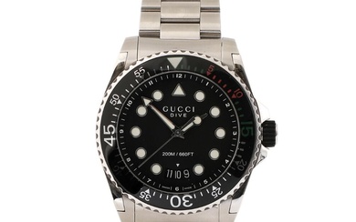 Gucci A wristwatch of steel. Model Dive, ref. 136.2. Mechanical movement with...