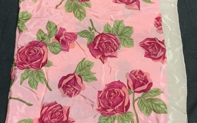 HANAE MORI Floral Print Silk Scarf