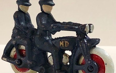 HARLEY DAVIDSON Cast Iron Policeman Motorcycle Toy