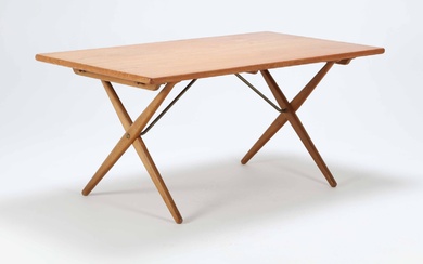 Hans J. Wegner for Andreas Tuck: Oak and teak dining table, model AT303.