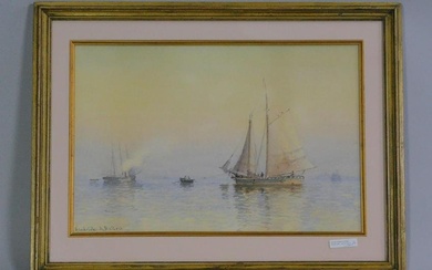 Hendricks A. Hallett (1847-1921, MA) watercolor