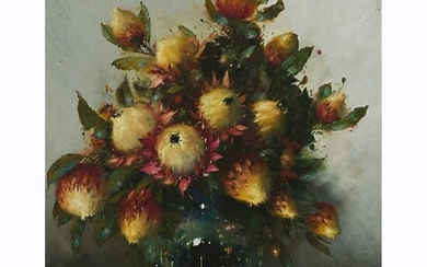 Hennie Griesel (1931-2015), PROTEA FLOWERS IN A VASE