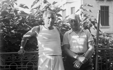 Henriette Theodora Markovitch, dite Dora MAAR 1907 - 1997 Pablo Picasso et Jaime Sabartés - Antibes, été 1939