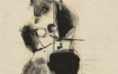 Henry Cliffe, British 1919-1983- Abstract figure; mixed technique pen, ink,...