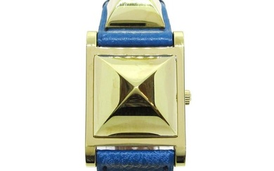 Hermes Medor watch Ladies Quartz Wristwatch 665583 Courchevel Blue