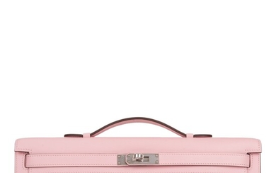 Hermès Rose Sakura Kelly Cut of Swift Leather with Palladium Hardware
